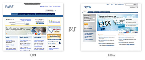 New and old PayPal