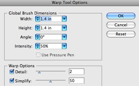 warp options