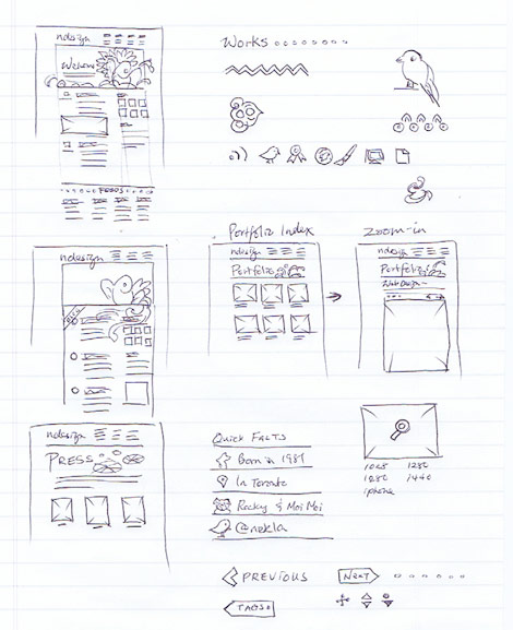 wireframe sketch