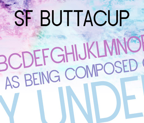 SF Buttacup Lettering free font