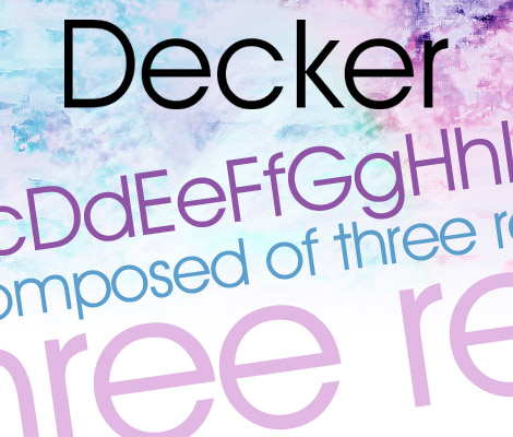 Decker free font