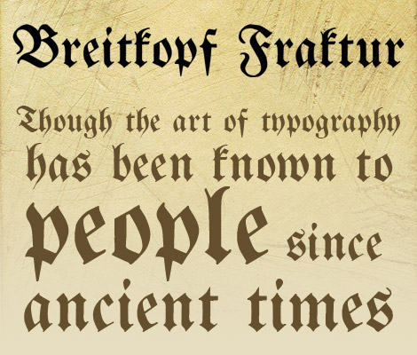 Breitkopf Fraktur free font