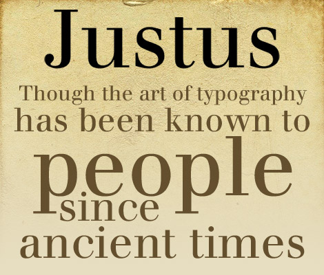 Justus Roman free font