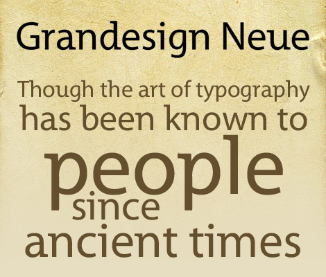 Grandesign Neue Roman free font