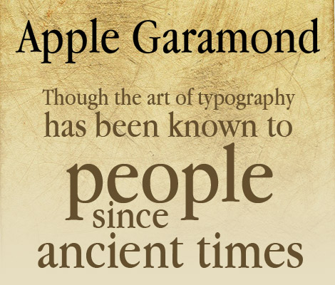 Apple Garamond free font