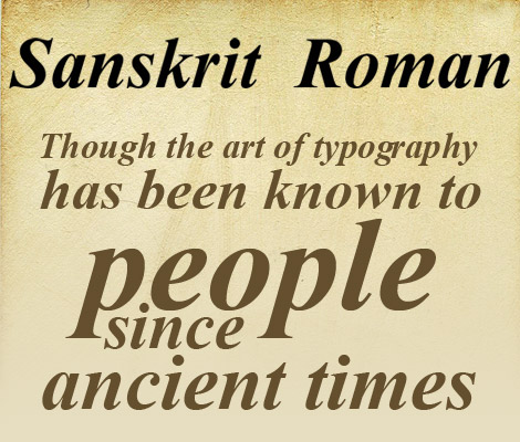 Sanskrit Roman Bold Italic free font